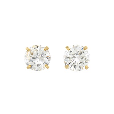 Lot 13 - Pair of Gold and Diamond Stud Earrings