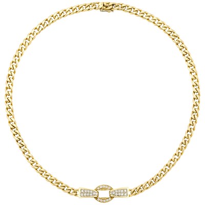 Lot 4 - Two-Color Gold and Diamond Necklace, Cartier
