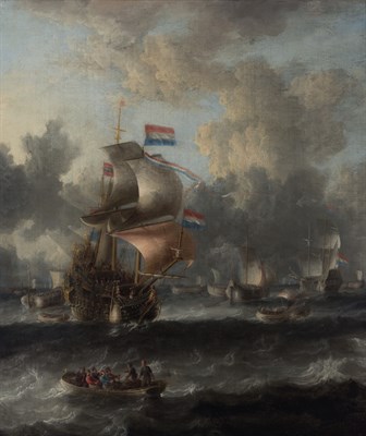 Lot 38 - Dutch School 17th Century A Dutch Fleet in a...