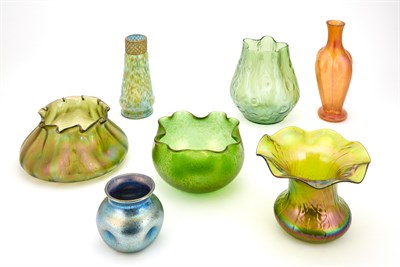 Lot 309 - Group of Six Unsigned Bohemian Art Nouveau...