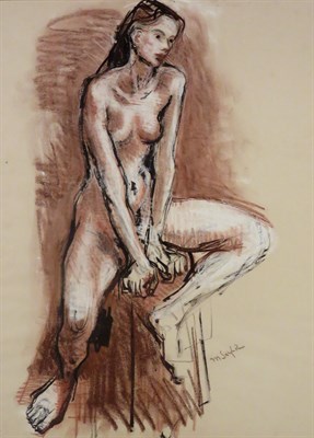 Lot 84 - Moses Soyer American, 1899-1974 Seated Model...