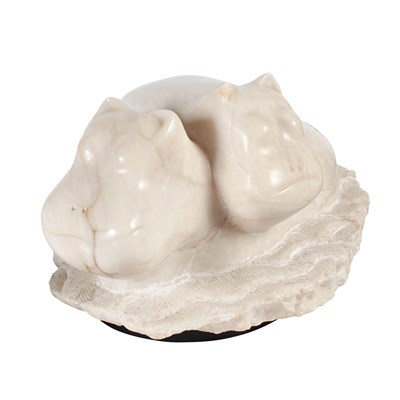 Lot 191 - Irma Mitchell Marble Figure Group of Two...