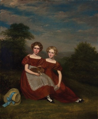 Lot 81 - English School 19th Century Two Girls with a...
