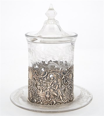 Lot 234 - Pair of Continental Silver Mounted Glass...