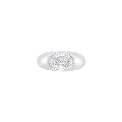 Lot 77 - Platinum and Diamond Gypsy Ring, Cartier