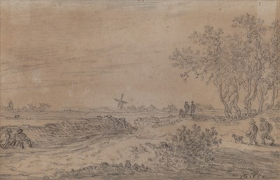 Lot 42 - Jan Van Goyen Dutch, 1596-1656 River Landscape...