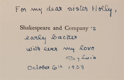 Lot 191 - BEACH, SYLVIA Shakespeare and Company. New...