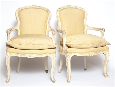 Lot 167 - Pair of Louis XV Style Painted Wood Miniature...