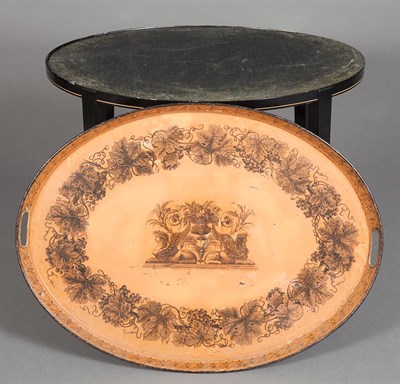 Lot 163 - Continental Neclassical Tôle-Peinte Tray on...