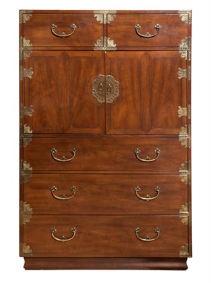 Lot 231 - Asian Style Brass Mounted Walnut Chest of...