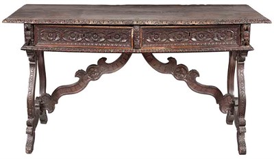 Lot 396 - Italian Renaissance Style Walnut Center Table...