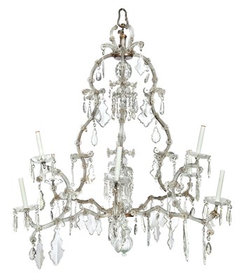 Lot 362 - Continental Silvered-Iron and Cut-Glass...