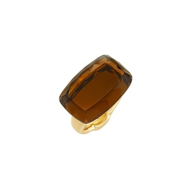 Lot 492 - Gold and Smoky Quartz Ring, H. Stern