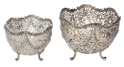 Lot 220 - Pair of German Silver Reticulated Graduated...