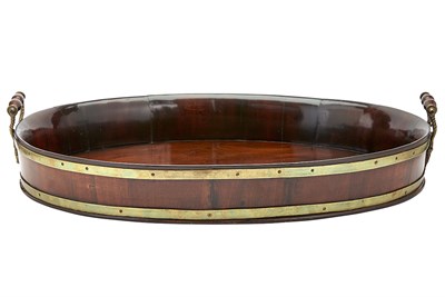 Lot 283 - English Brass-Bound Mahogany Tray 19th Century...