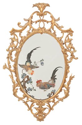 Lot 272 - George II Style Reverse-Painted and Giltwood...
