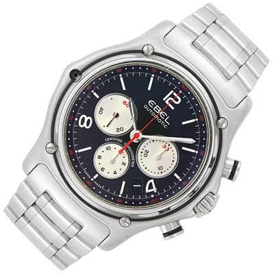 Lot 142 - Gentleman's Stainless Steel Chronometer Wristwatch, Ebel, Ref. 1911
