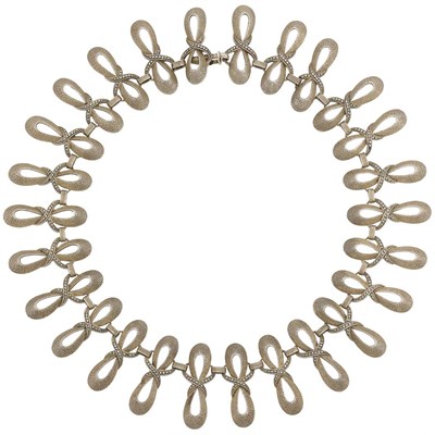 Lot 158 - Silver-Gilt and Marcasite Necklace, Theodor Farhner