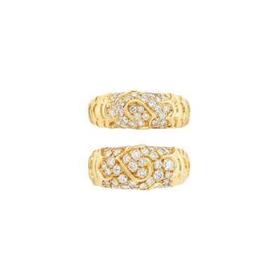 Lot 307 - Pair of Gold and Diamond Rings, Marina B, France