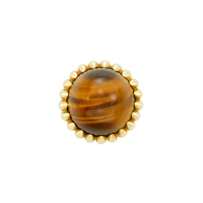 Lot 489 - Gold and Tiger's Eye Ring, C. Vollrath