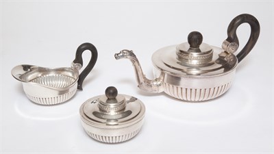Lot 345 - French Silver Three-Piece Bachelor's Tea Set...