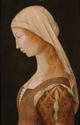 Lot 5 - Manner of Alesso Baldovinetti Profile Portrait...