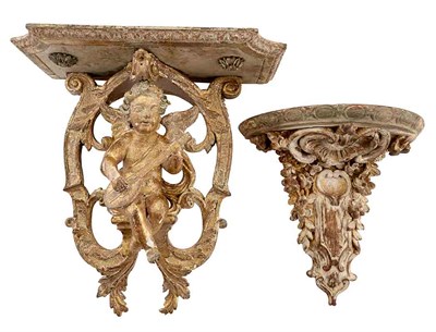 Lot 408 - Italian Neoclassical Giltwood Bracket The...
