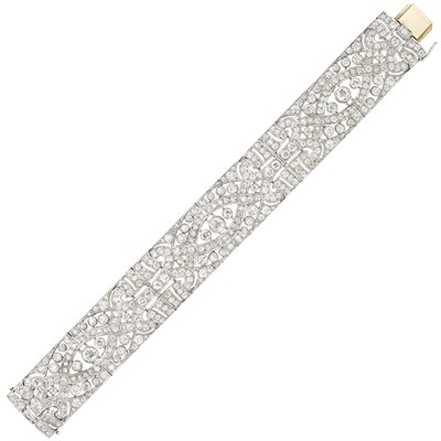 Lot 119 - Platinum and Diamond Bracelet