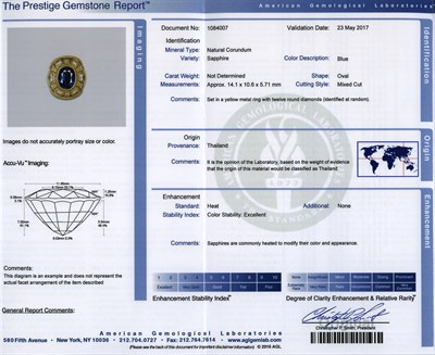 Lot 422 - Wide Gold, Sapphire and Diamond Ring