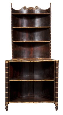 Lot 367 - Regency Style Ebonized and Gilt Decorated...