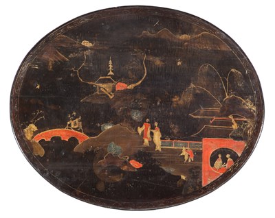 Lot 192 - Regency Style Chinoiserie Decorated Black...