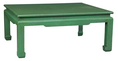 Lot 294 - Chinese Style Green Lacquered Low Table Height...