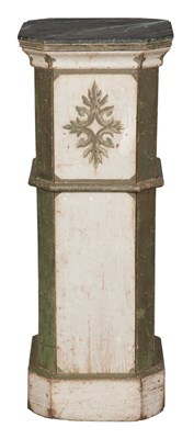 Lot 162 - Painted and Decorated Wood Pedestal Height 33...