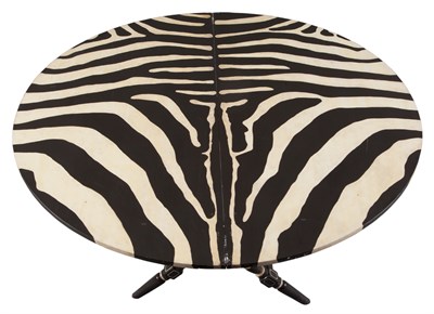 Lot 168 - Albert Hadley-Designed Zebra-Painted Folding...