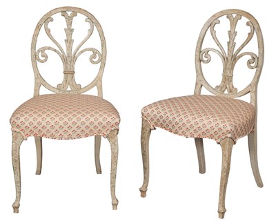 Lot 149 - Pair of George III Painted Side Chairs In the...