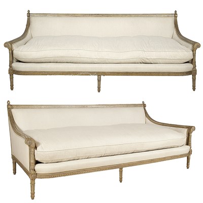 Lot 171 - Pair of Louis XVI Style Painted Sofas In the...