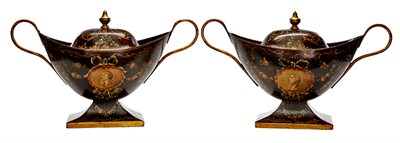 Lot 136 - Pair of English Polychrome-Decorated and...