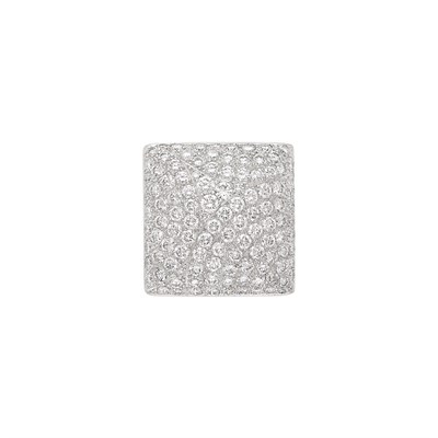 Lot 144 - White Gold and Diamond 'Berlingot' Ring, Cartier