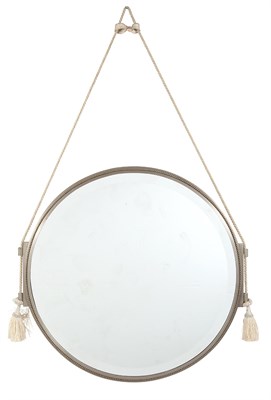 Lot 278 - Art Deco Style Silvered Metal Hanging Mirror...