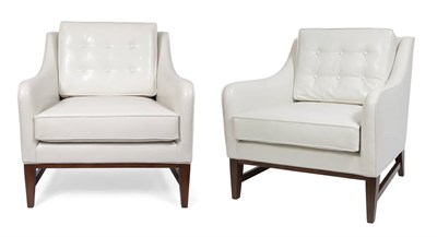 Lot 207 - Pair of Leather Upholstered Club Chairs Height...