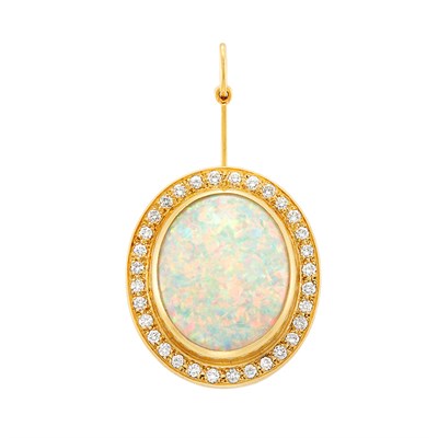 Lot 540 - Gold, Opal and Diamond Pendant, Burle Marx