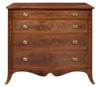 Lot 158 - Federal Inlaid Mahogany Serpentine-Front Chest...