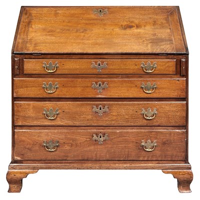 Lot 166 - Chippendale Walnut Slant-Front Desk Late 18th...