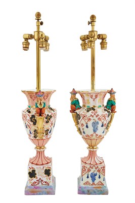 Lot 439 - Pair of Paris Porcelain Polychrome-Decorated...