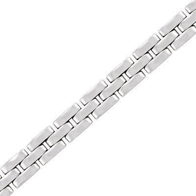 Lot 76 - White Gold 'Panther' Link Bracelet, Cartier