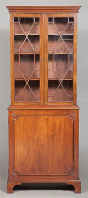 Lot 287 - Pair of George III Style Mahogany Bookcase...