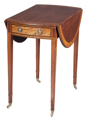 Lot 289 - George III Style Inlaid Mahogany Pembroke...