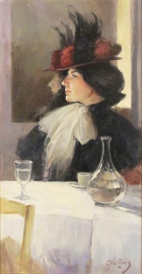 Lot 92 - George Vuillard French, b. 1956 Lady at a...