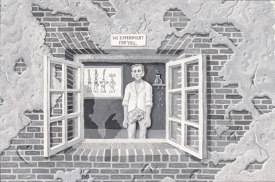 Lot 32 - Joe Coleman Untitled (We Experiment for You)...