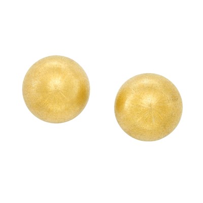 Lot 196 - Pair of Gold Dome Earclips, Buccellati